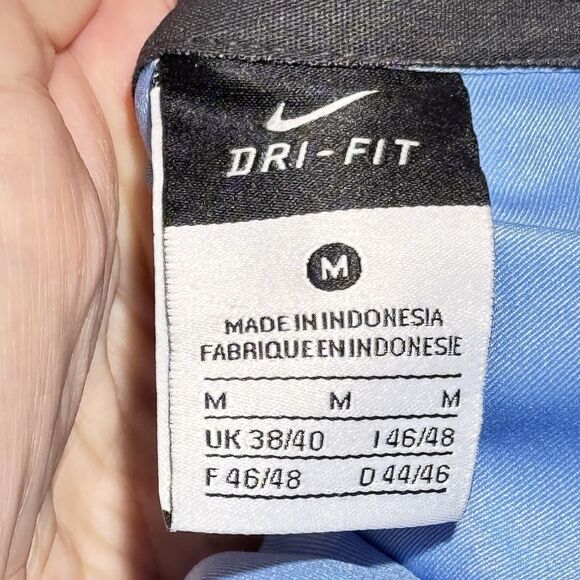 Nike North Carolina Tar Heels Golf Polo Men’s Medium Dri-Fit Blue - Picture 12 of 12